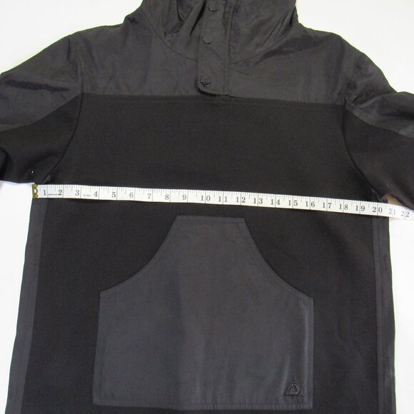 Control Sector Black Pullover Hooded Tunic Shirt Size M Front Pouch Korean Style - Picture 7 of 9